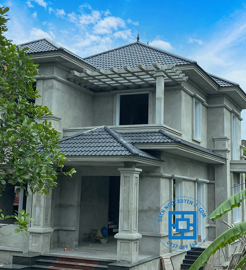 Công trình sử dụng ngói Fuji đã hoàn thành phần thô