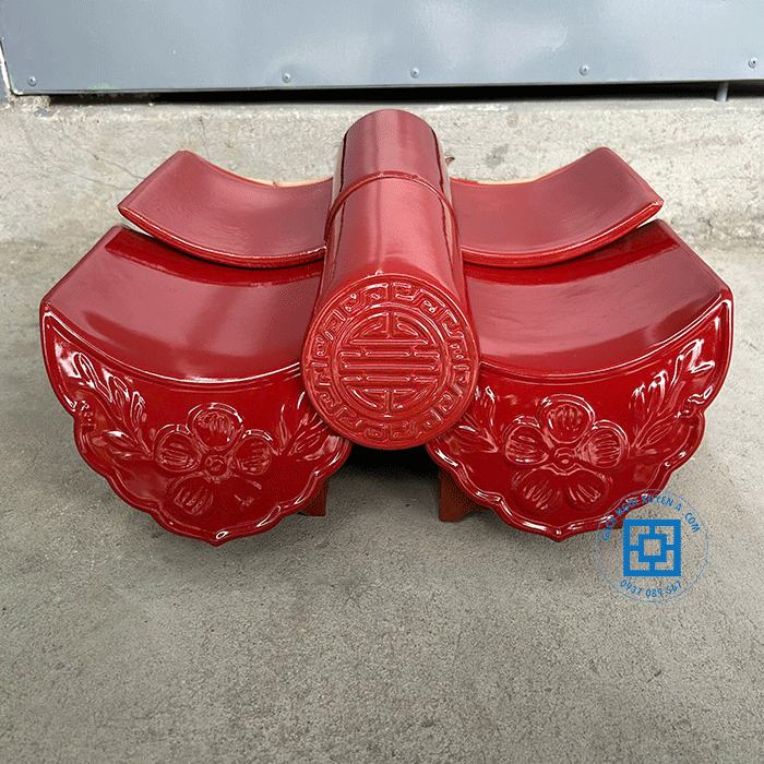 Ngói Âm Dương Hoa Mai Đỏ