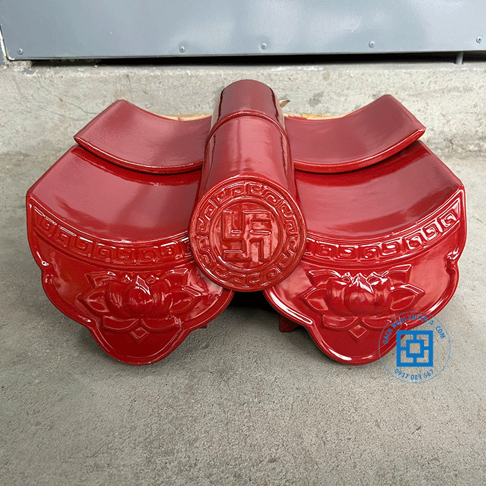 Ngói Âm Dương Đỏ Sen Tròn