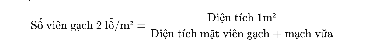 Công thức tính 