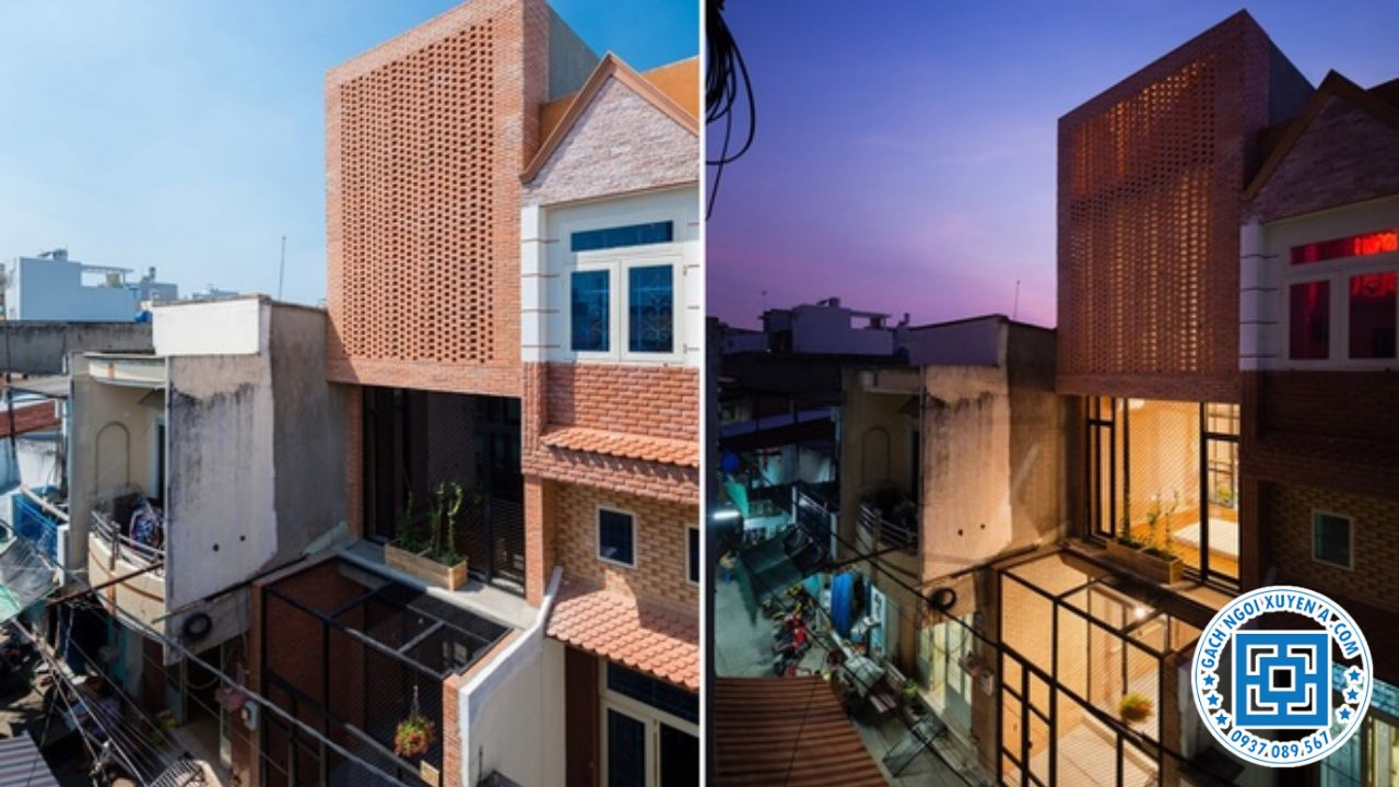 Căn nhà gây ấn tượng mạnh mẽ cả ngày lẫn đêm