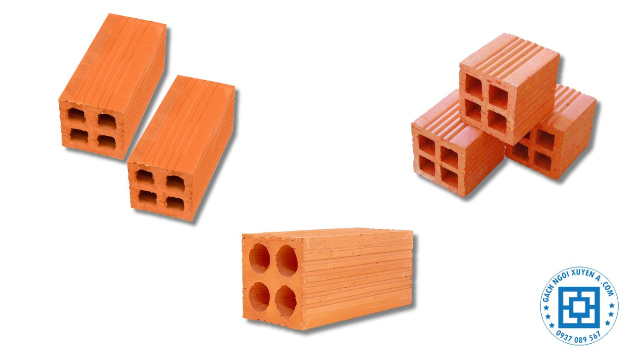 Gạch 4 Lỗ Được Làm Từ Đất Sét Nung Nhiệt Độ Cao