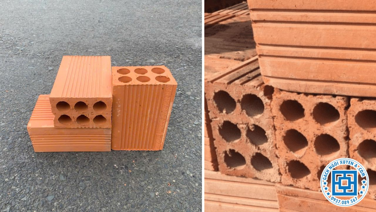 Gạch 6 Lỗ Được Làm Từ Đất Sét Tự Nhiên