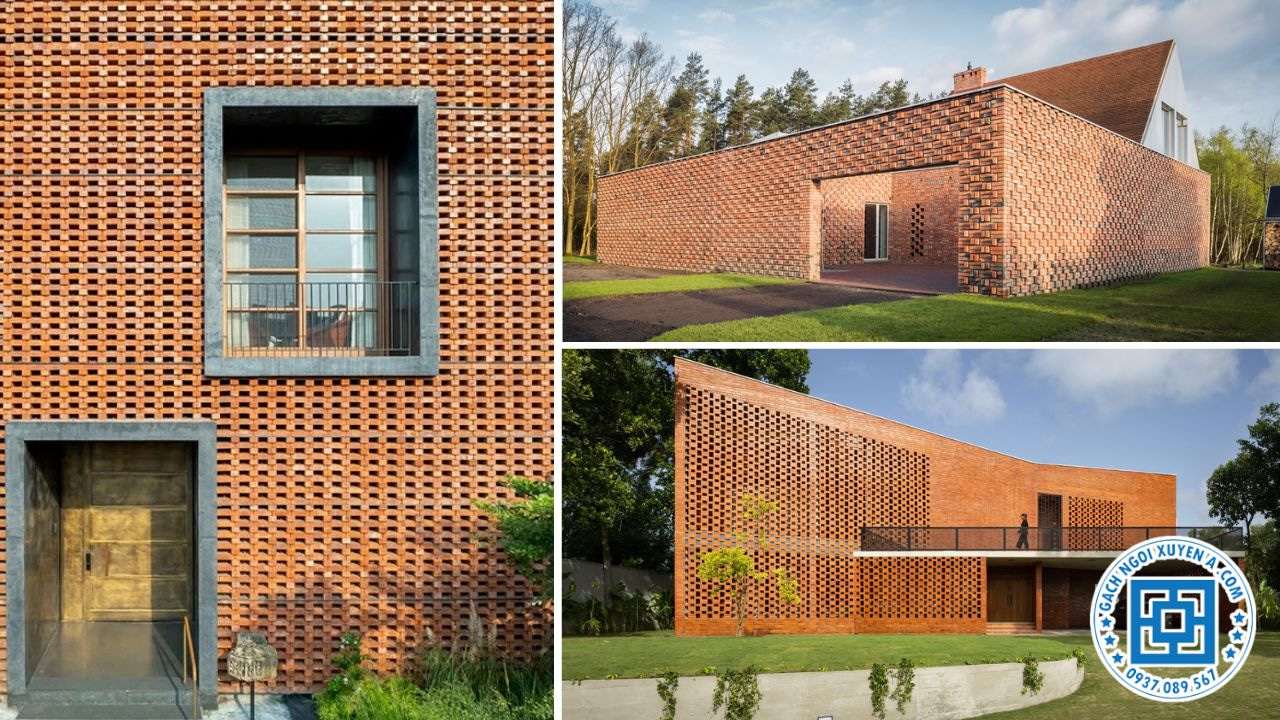 Gạch đinh đặc tạo vẻ đẹp thẩm mỹ cho công trình kiến trúc