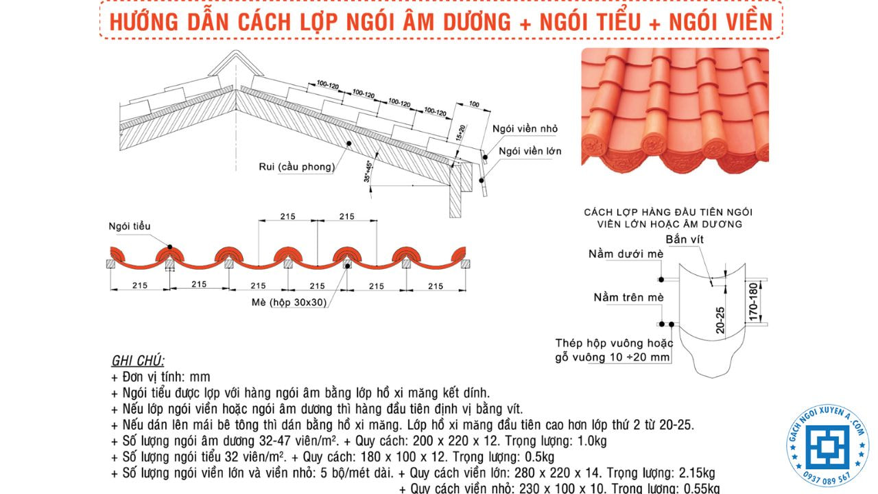 Hướng Dẫn Lợp Ngói Âm Dương Đúng Kỹ Thuật