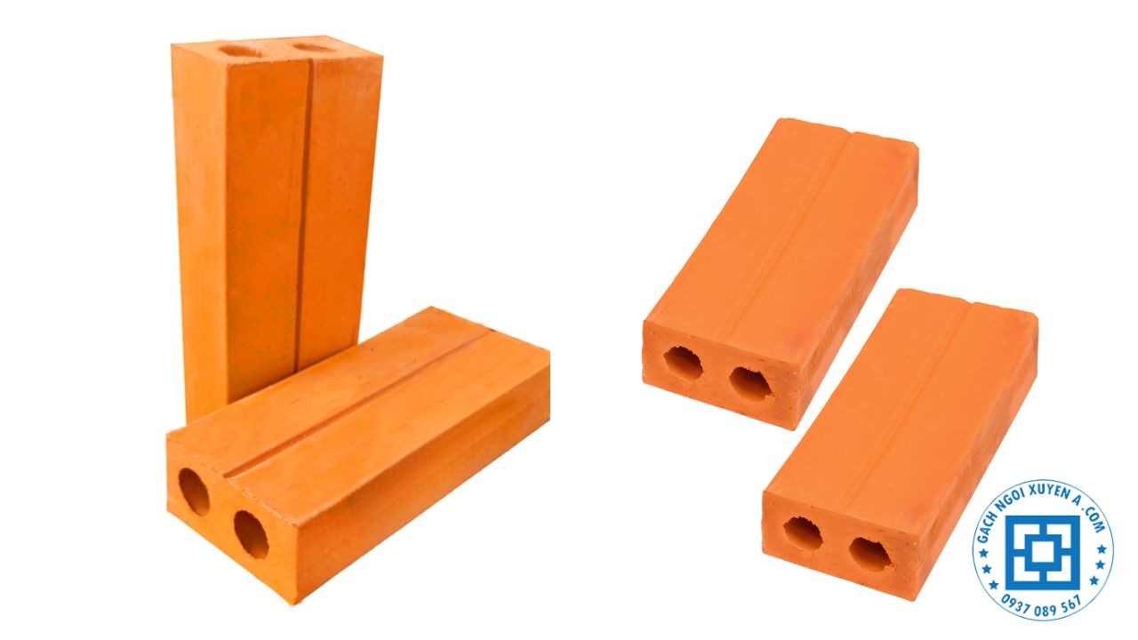 Kích thước tiêu chuẩn gạch đinh 2 lỗ