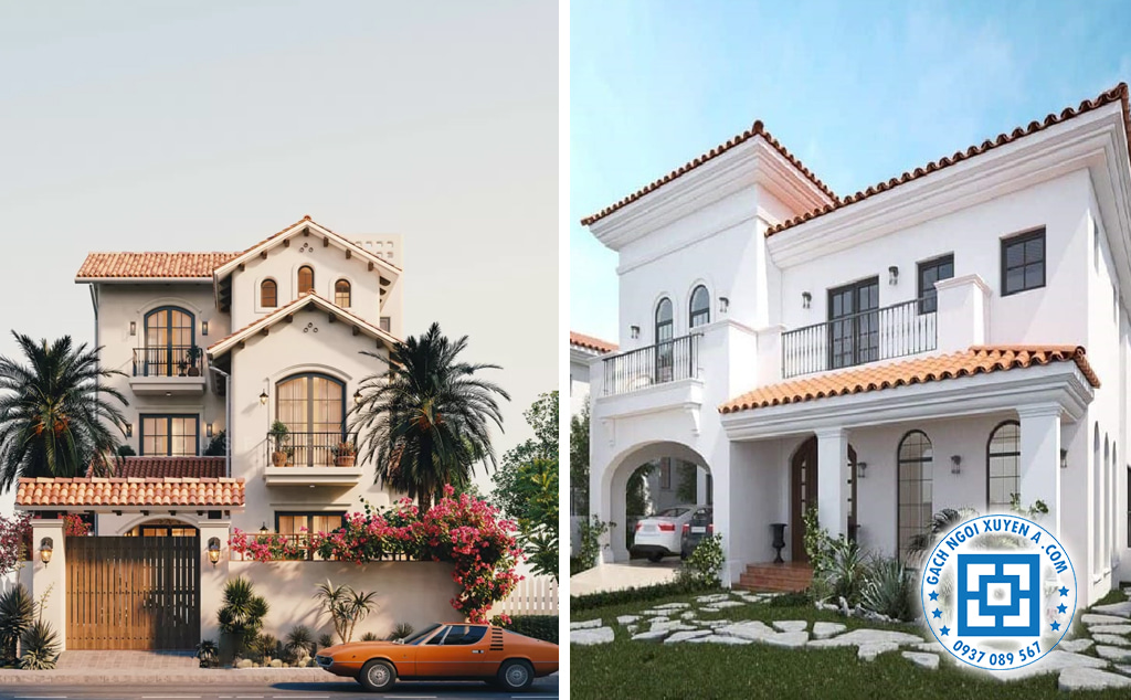 Nhà Phố Cao Cấp Lợp Ngói Mediteriano Địa Trung Hải