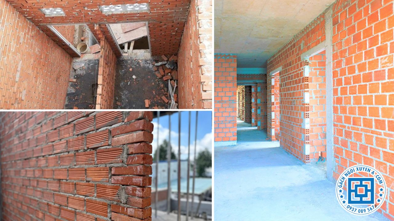 Xây chân tường, các thành phần khác như cửa