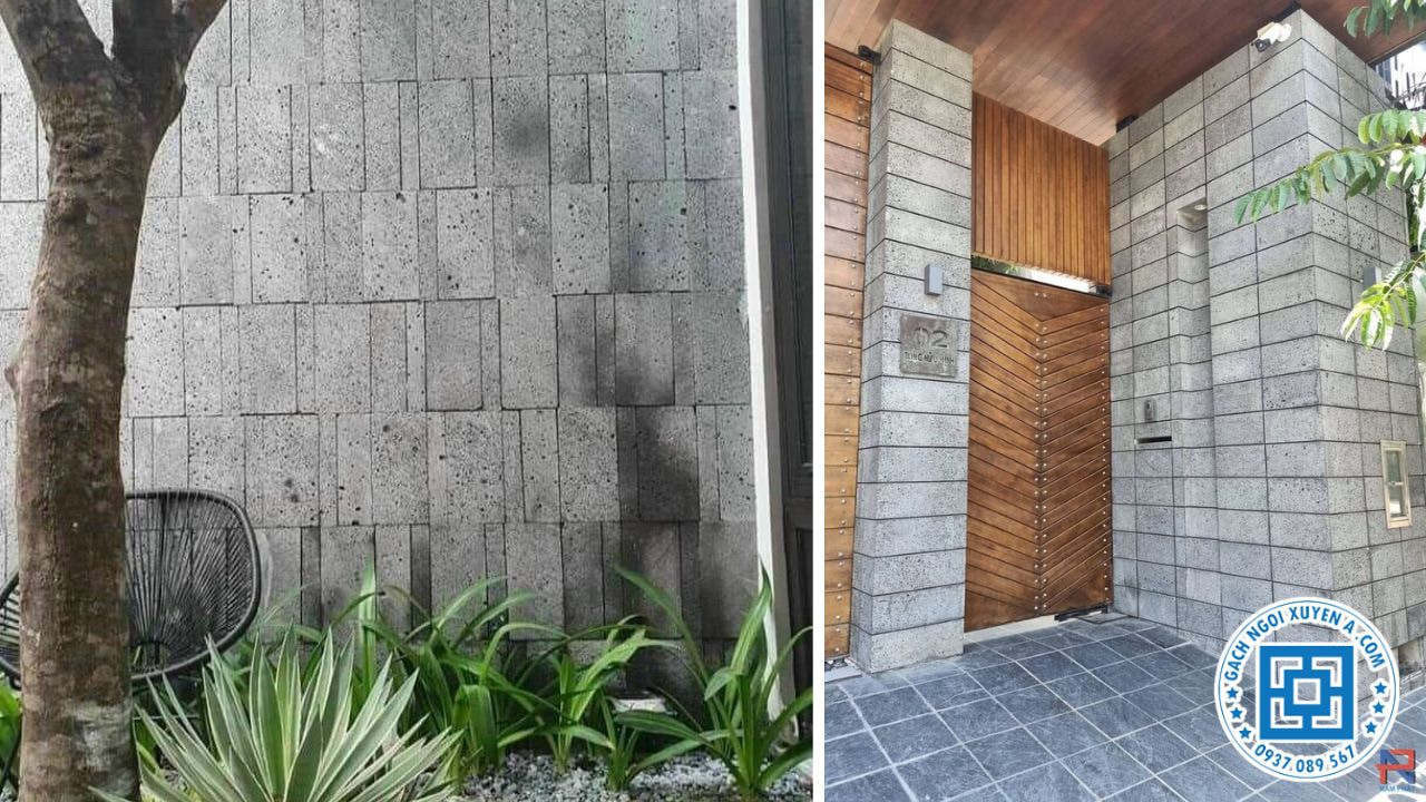 Tường Đá Ong Xám Đơn Giản & Bền Đẹp Theo Thời Gian